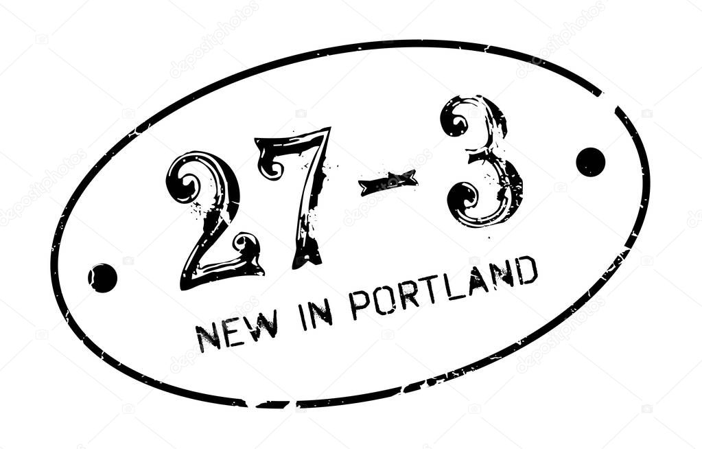 New In Portland rubber stamp