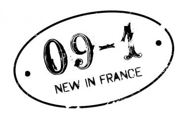 New In France rubber stamp clipart