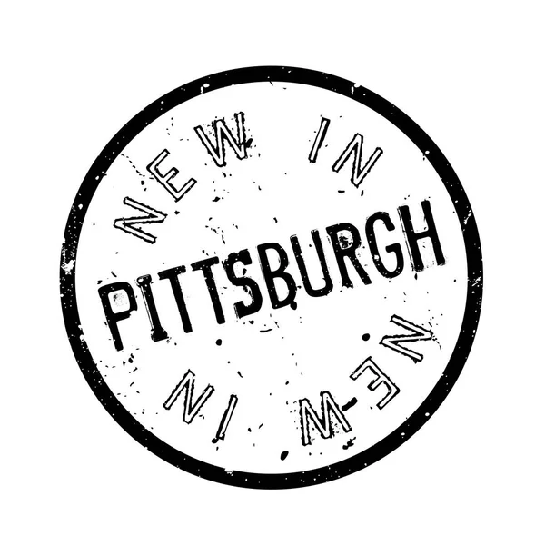 Nuevo En Pittsburgh sello de goma — Vector de stock