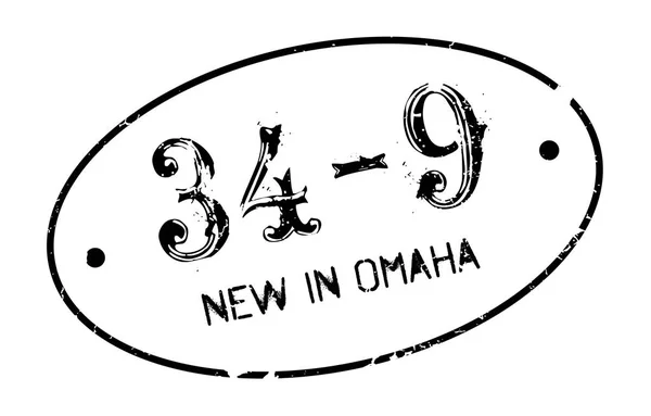 Nuevo en sello de goma Omaha — Vector de stock
