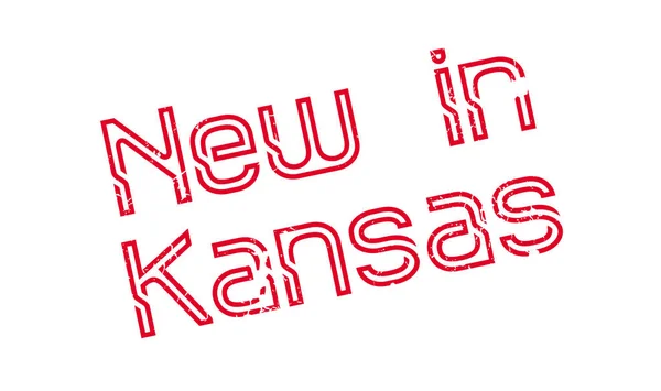 Nuevo en Kansas sello de goma — Vector de stock