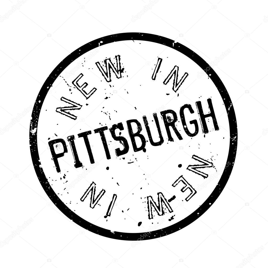 New In Pittsburgh rubber stamp