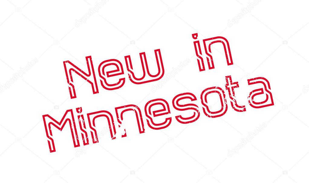 New In Minnesota rubber stamp