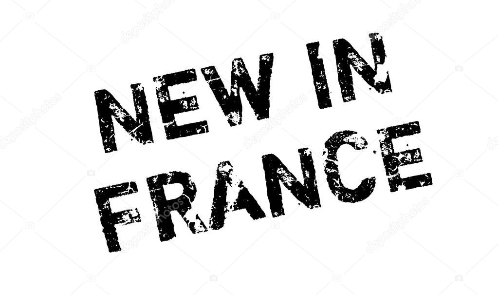 New In France rubber stamp