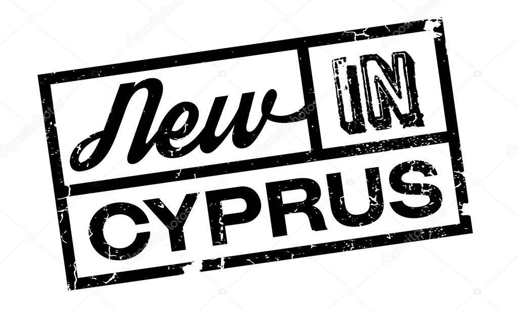 New In Cyprus rubber stamp