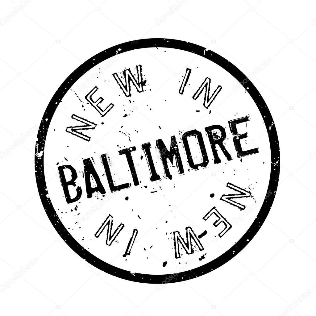 New In Baltimore rubber stamp