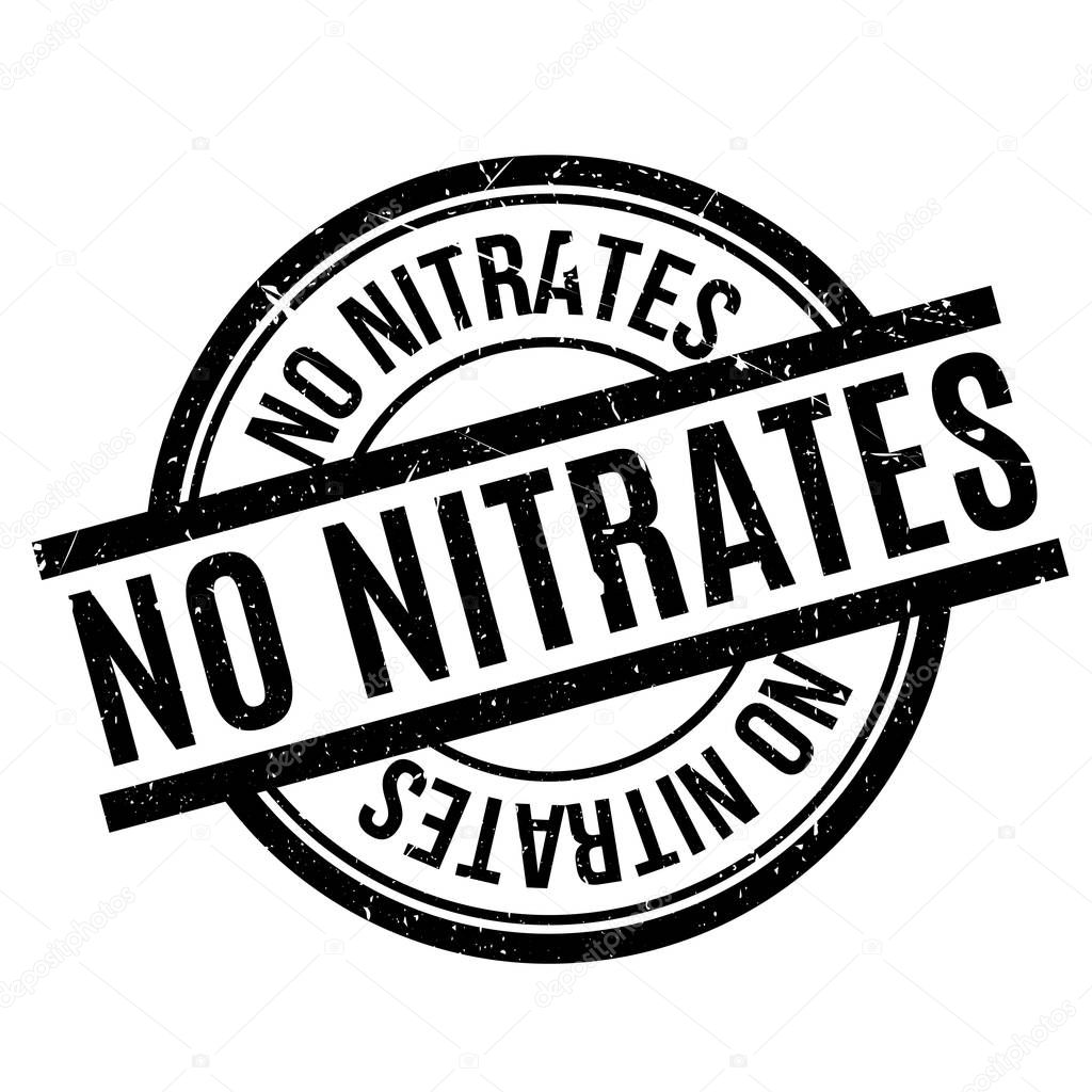 No Nitrates rubber stamp