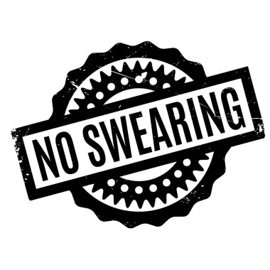 No Swearing rubber stamp clipart