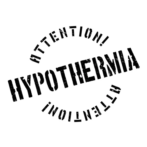 Sello de goma hipotermia — Archivo Imágenes Vectoriales