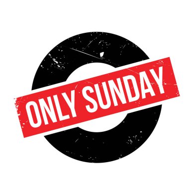 Only Sunday rubber stamp clipart