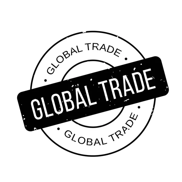 Sello de caucho Global Trade — Archivo Imágenes Vectoriales
