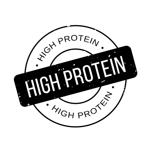 高蛋白質のゴム印 — ストックベクタ