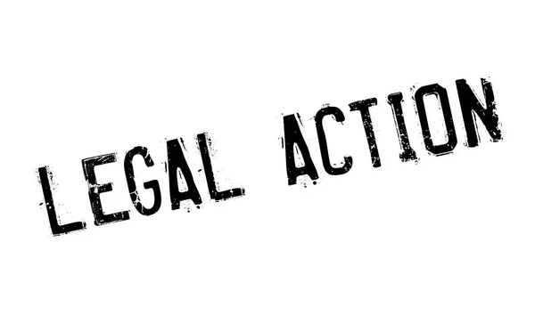 Action en justice tampon caoutchouc — Image vectorielle