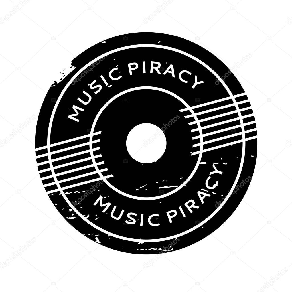 Music Piracy rubber stamp