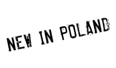 New In Poland rubber stamp clipart