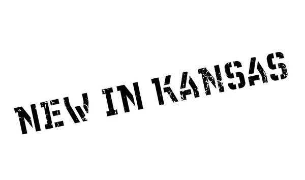 Nuevo en Kansas sello de goma — Vector de stock