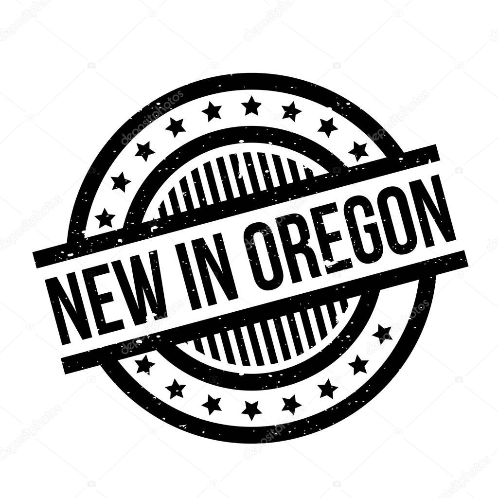 New In Oregon rubber stamp