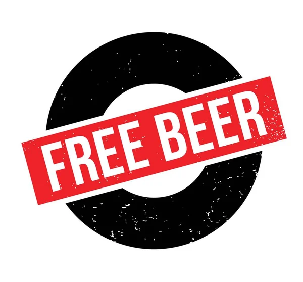 Sello de goma de cerveza gratis — Vector de stock