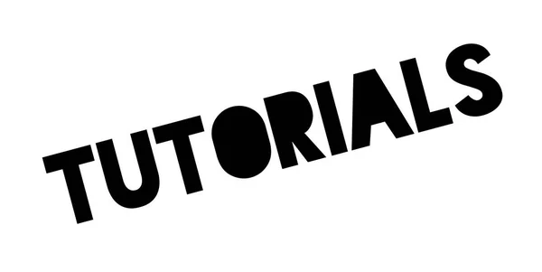 Tutoriales sello de goma — Vector de stock