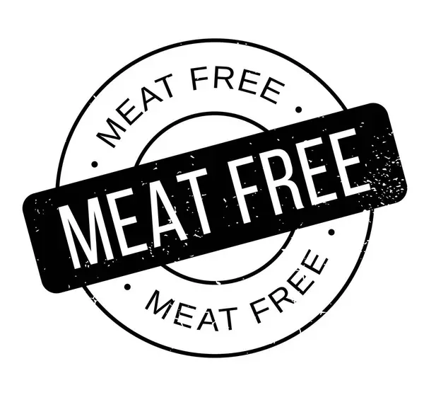 Carimbo de borracha livre de carne — Vetor de Stock