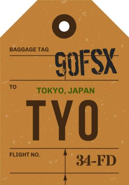 Vintage Bagaj etiketi