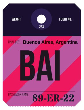 Vintage Bagaj etiketi