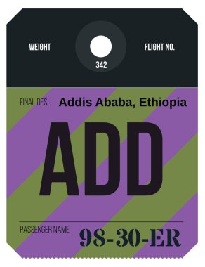 Vintage Bagaj etiketi