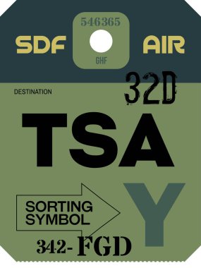 Vintage Bagaj etiketi