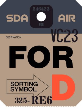 Vintage Bagaj etiketi