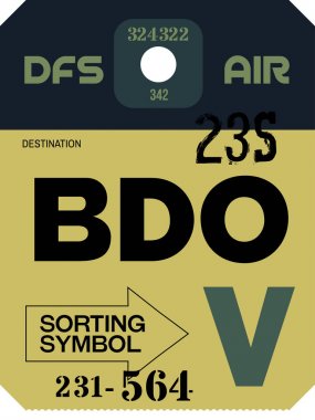 Vintage Bagaj etiketi