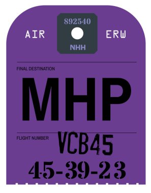 Vintage Bagaj etiketi