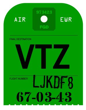 Vintage Bagaj etiketi