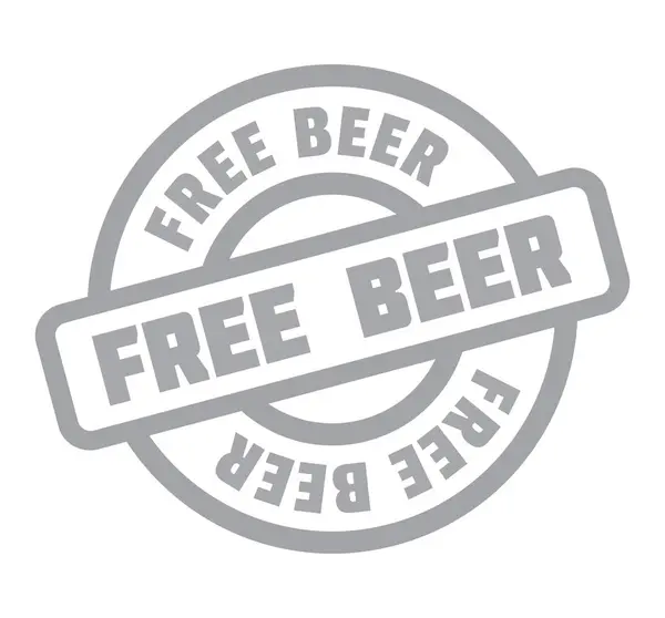 Sello de goma de cerveza gratis — Vector de stock