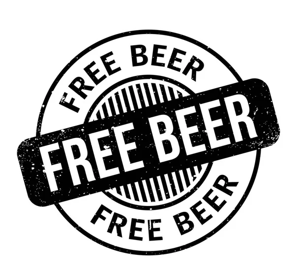 Timbre en caoutchouc de bière gratuit — Image vectorielle