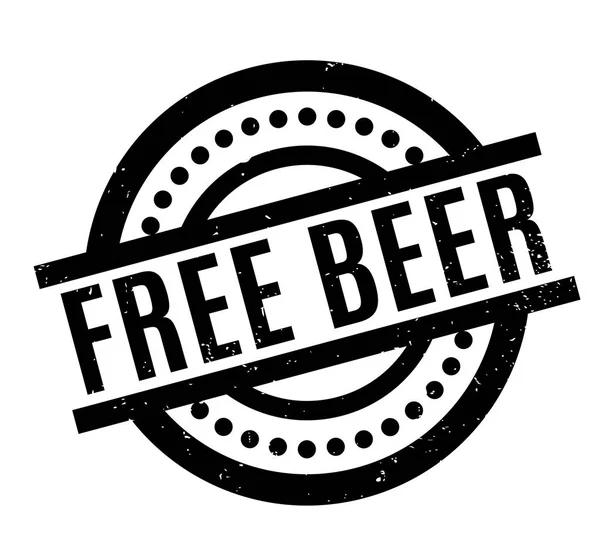 Sello de goma de cerveza gratis — Vector de stock