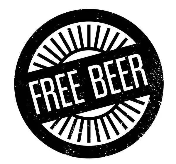 Timbre en caoutchouc de bière gratuit — Image vectorielle