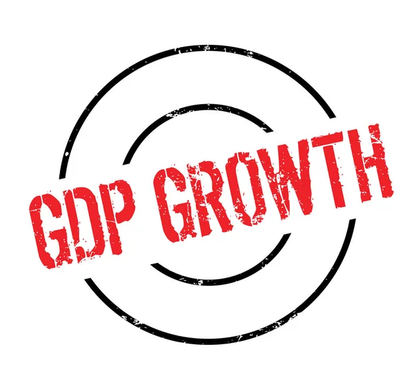 Növekedés GDP gumibélyegző — Stock Vector
