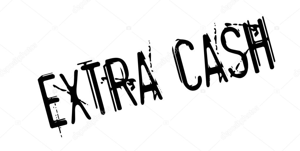 Extra Cash rubber stamp