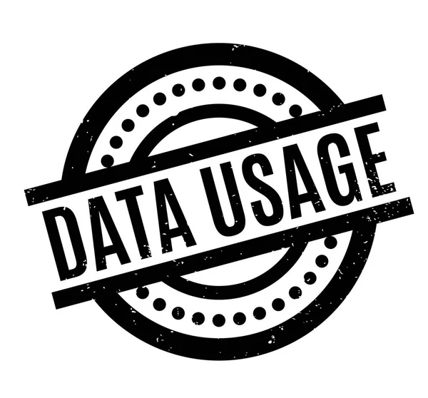 Stempel karet Pemakaian Data - Stok Vektor