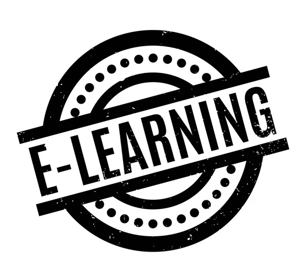 Sello de goma E-Learning — Vector de stock