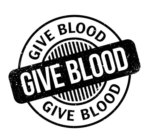 Dar sello de goma de sangre — Vector de stock