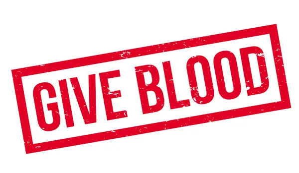 Dê selo de borracha de sangue — Vetor de Stock