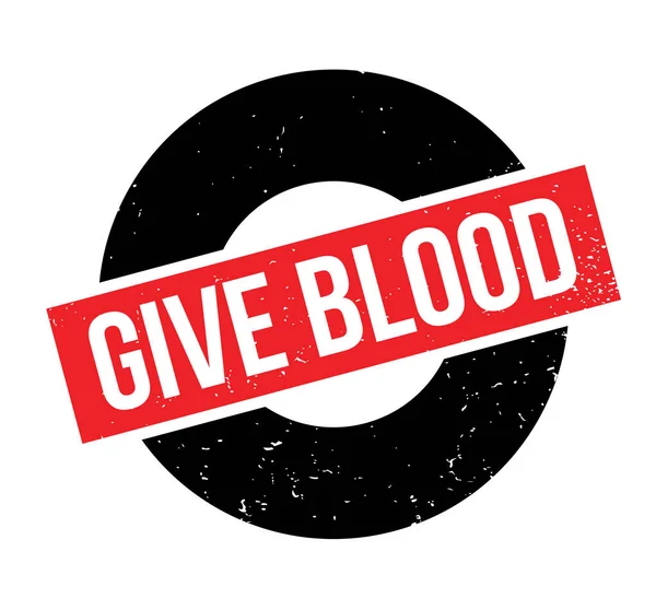 Dar sello de goma de sangre — Vector de stock