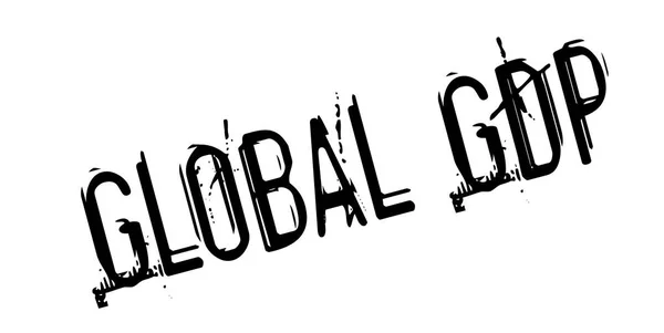 Резиновая марка глобального ВВП — стоковый вектор