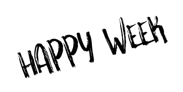 Резиновая марка Happy Week — стоковый вектор