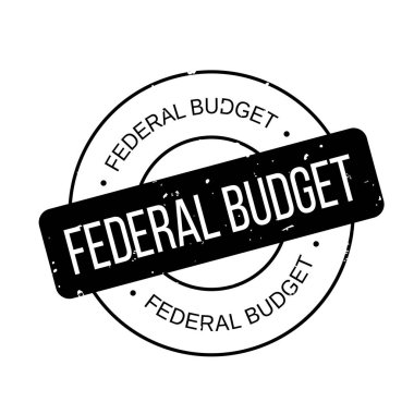 Federal Budget rubber stamp clipart