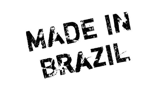 Hergestellt in brasilianischem Gummistempel — Stockvektor