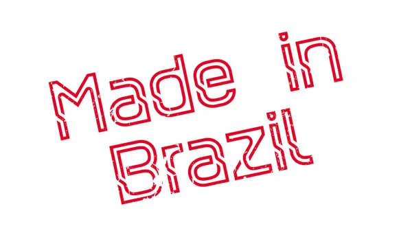 Κατασκευασμένο στη Βραζιλία από καουτσούκ σφραγίδα — Διανυσματικό Αρχείο