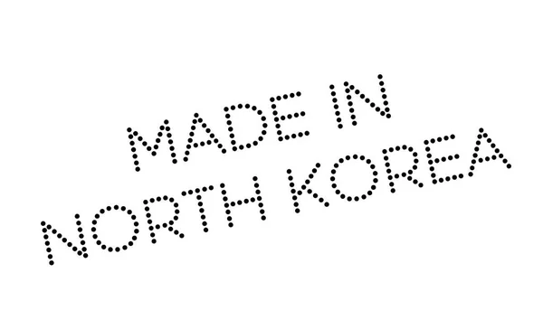 Feito no selo de borracha da Coreia do Norte —  Vetores de Stock
