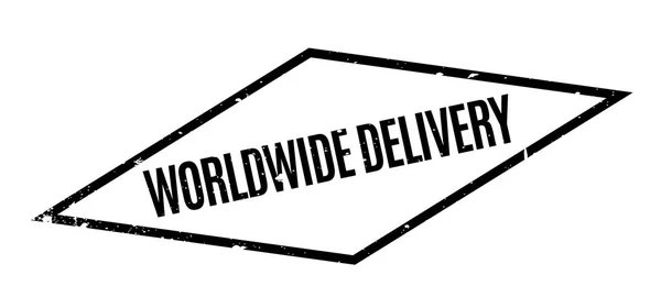 Consegna in tutto il mondo Timbro di gomma — Vettoriale Stock